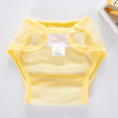 Training Pants Mesh Cloth Diaper Cover Washable Diaper Holder Breathable Nappy | Yellow Color