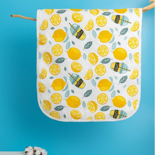 Urine Protection Mat | Waterproof Baby Urine Mat | 19 Inch X 27inch | Little Lemon Print