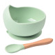 Food Graded Silicon Suction Bowl With Wooden Spoon-Lokkisona-bangladesh