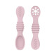 2Pcs/Set Feeding Spoon For Baby Utensils Set Auxiliary Solid Food Toddler Training Bendable Chew Toy Infant Children Tableware-Lokkisona-bangladesh