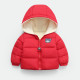 Cozy Up in Style: Children's Velvet Fleece Winter Down Jacket in Red