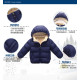 Padded Children's Fleece Keep Warm Down Jacket | Increased Thickness | Navy Blue