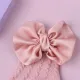 Infant Baby Girl Headband Socks Set | For 6-24 Months  Lace Silk Bows | Red Color