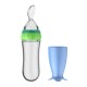 Baby Spoon Feeder Bottle - Baby Rice Feeder| Blue Color | With Soft Header