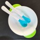 Baby Suction Cup Bowl with Double Warm Spoon - Training Bowl Set