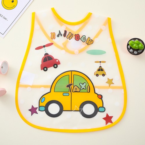 Bib for Children -Rainbow Yellow Car