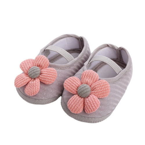 0-12 Months Baby Casual Shoes Soft Breathable Toddlers Kids Flats Shoes Anti Slip Baby Girls Shoes Crib | Grey Color
