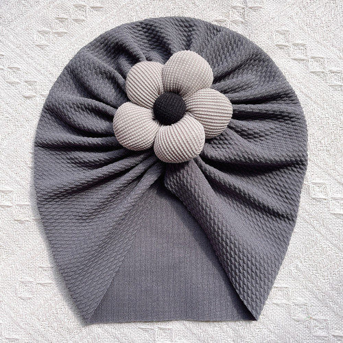 Cute Flower Baby Girl Indian Hat Solid Color Newborn Infant Cap Hair Accessories | Color G