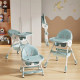 2 In 1 Premium Quality Foldable Baby Feeding high Chair | Multifuntional | Green Color-Lokkisona-bangladesh