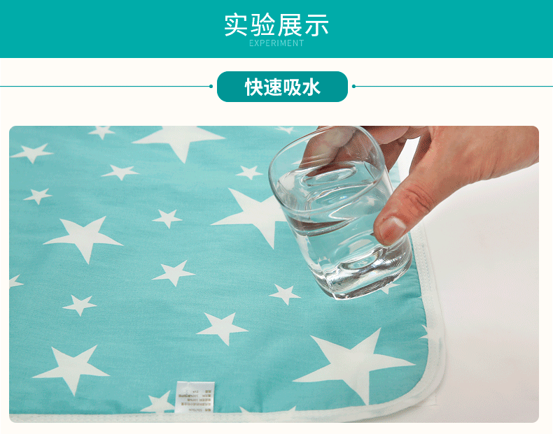Urine Protection Mat | Waterproof Baby Urine Mat | 19 Inch X 27inch | Gray & Blue Rain